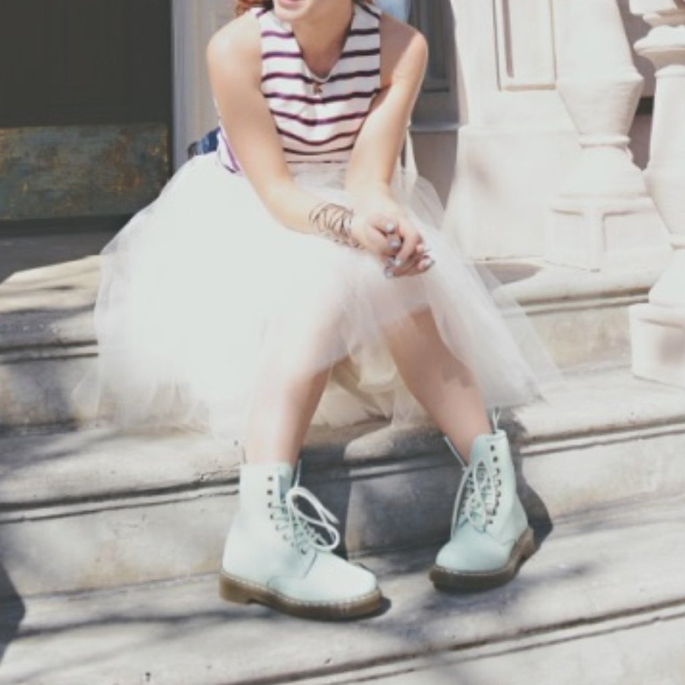 White Tulle High-Low Skirt, Handmade by Antigoni